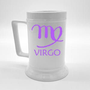 Virgo Zodiac Sign Purple August September Birthday Gift Beer Stein