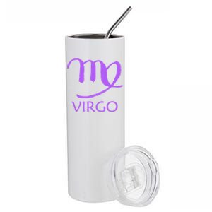 Virgo Zodiac Sign Purple August September Birthday Gift Stainless Steel Tumbler