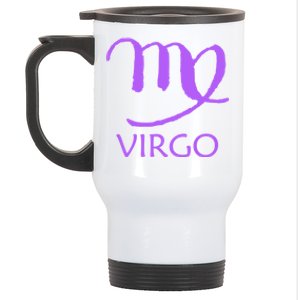 Virgo Zodiac Sign Purple August September Birthday Gift Stainless Steel Travel Mug