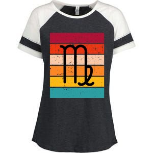 Virgo Zodiac Sign Retro Virgo Astrology Virgo Birthday Gift Enza Ladies Jersey Colorblock Tee