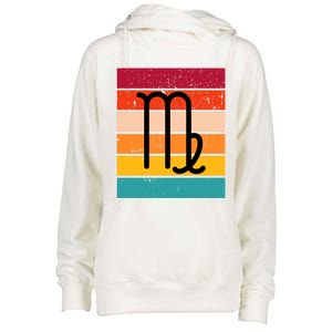 Virgo Zodiac Sign Retro Virgo Astrology Virgo Birthday Gift Womens Funnel Neck Pullover Hood