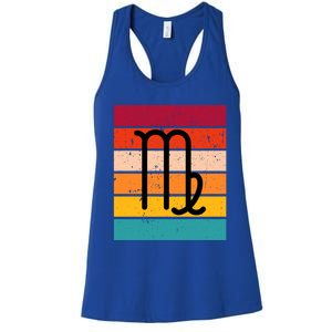 Virgo Zodiac Sign Retro Virgo Astrology Virgo Birthday Gift Women's Racerback Tank