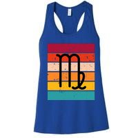 Virgo Zodiac Sign Retro Virgo Astrology Virgo Birthday Gift Women's Racerback Tank