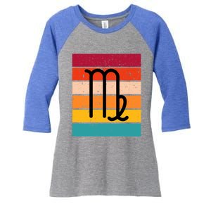 Virgo Zodiac Sign Retro Virgo Astrology Virgo Birthday Gift Women's Tri-Blend 3/4-Sleeve Raglan Shirt