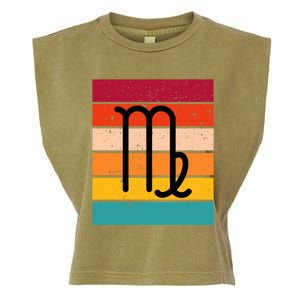 Virgo Zodiac Sign Retro Virgo Astrology Virgo Birthday Gift Garment-Dyed Women's Muscle Tee