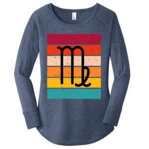 Virgo Zodiac Sign Retro Virgo Astrology Virgo Birthday Gift Women's Perfect Tri Tunic Long Sleeve Shirt