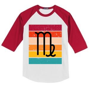 Virgo Zodiac Sign Retro Virgo Astrology Virgo Birthday Gift Kids Colorblock Raglan Jersey