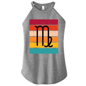 Virgo Zodiac Sign Retro Virgo Astrology Virgo Birthday Gift Women's Perfect Tri Rocker Tank