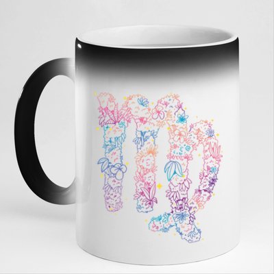 Virgo Zodiac Sign Aesthetic Flower Astrological Astronomy Great Gift 11oz Black Color Changing Mug