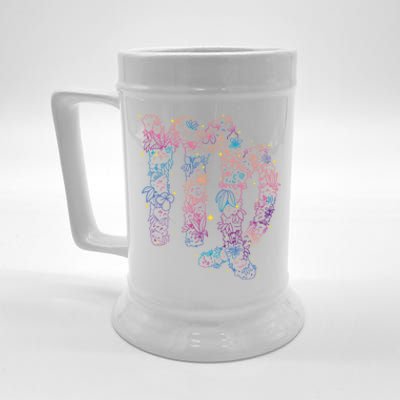 Virgo Zodiac Sign Aesthetic Flower Astrological Astronomy Great Gift Beer Stein