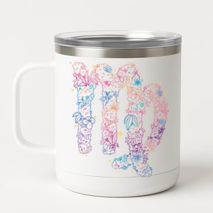 Virgo Zodiac Sign Aesthetic Flower Astrological Astronomy Great Gift 12 oz Stainless Steel Tumbler Cup