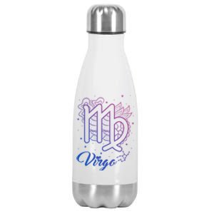 Virgo Zodiac Sign Astrology August September Birthday Virgo Meaningful Gift Stainless Steel Insulated Water Bottle