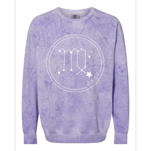 Virgo Zodiac Sign Constellation Gift Horoscope Cute Gift Colorblast Crewneck Sweatshirt