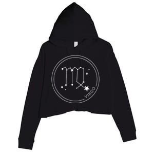 Virgo Zodiac Sign Constellation Gift Horoscope Cute Gift Crop Fleece Hoodie