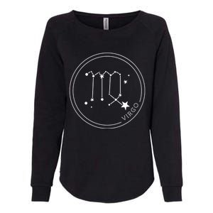 Virgo Zodiac Sign Constellation Gift Horoscope Cute Gift Womens California Wash Sweatshirt