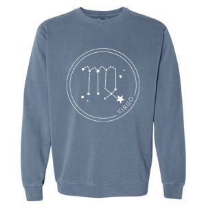 Virgo Zodiac Sign Constellation Gift Horoscope Cute Gift Garment-Dyed Sweatshirt