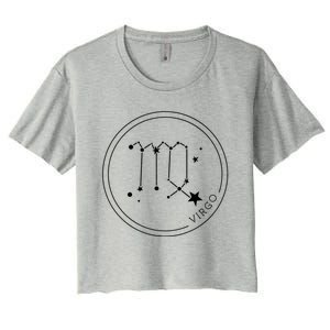 Virgo Zodiac Sign Constellation Gift Horoscope Cute Gift Women's Crop Top Tee