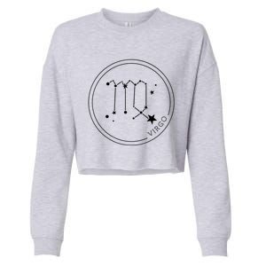 Virgo Zodiac Sign Constellation Gift Horoscope Cute Gift Cropped Pullover Crew