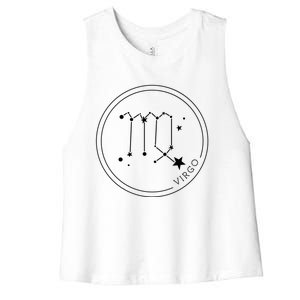 Virgo Zodiac Sign Constellation Gift Horoscope Cute Gift Women's Racerback Cropped Tank