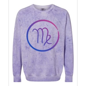 Virgo Zodiac Symbol Grunge Astrology Horoscope Virgo Gift Colorblast Crewneck Sweatshirt