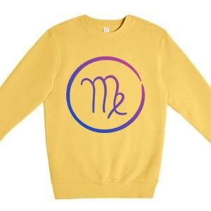 Virgo Zodiac Symbol Grunge Astrology Horoscope Virgo Gift Premium Crewneck Sweatshirt