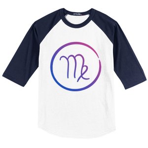 Virgo Zodiac Symbol Grunge Astrology Horoscope Virgo Gift Baseball Sleeve Shirt