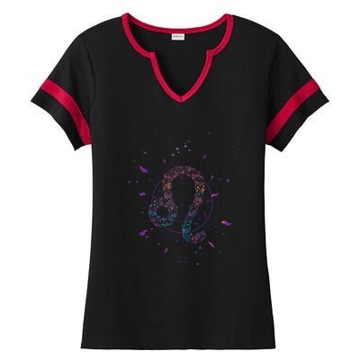 Virgo Zodiac Sign Floral Design Astrology Sign Virgo Gift Ladies Halftime Notch Neck Tee