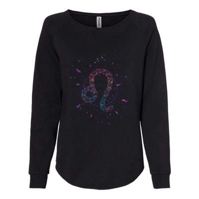 Virgo Zodiac Sign Floral Design Astrology Sign Virgo Gift Womens California Wash Sweatshirt