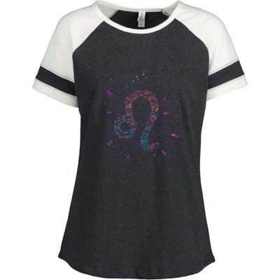 Virgo Zodiac Sign Floral Design Astrology Sign Virgo Gift Enza Ladies Jersey Colorblock Tee