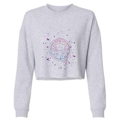 Virgo Zodiac Sign Floral Design Astrology Sign Virgo Gift Cropped Pullover Crew