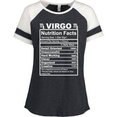 Virgo Zodiac Sign Nutrition Facts Cool Gift Enza Ladies Jersey Colorblock Tee