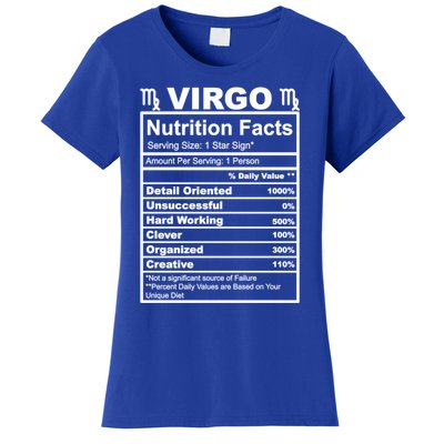 Virgo Zodiac Sign Nutrition Facts Cool Gift Women's T-Shirt