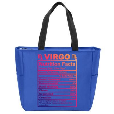 Virgo Zodiac Sign Nutrition Facts Cool Gift Zip Tote Bag