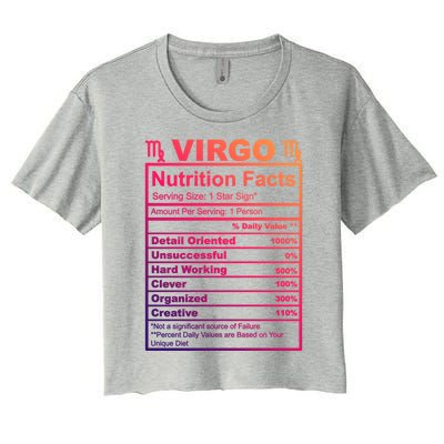 Virgo Zodiac Sign Nutrition Facts Cool Gift Women's Crop Top Tee