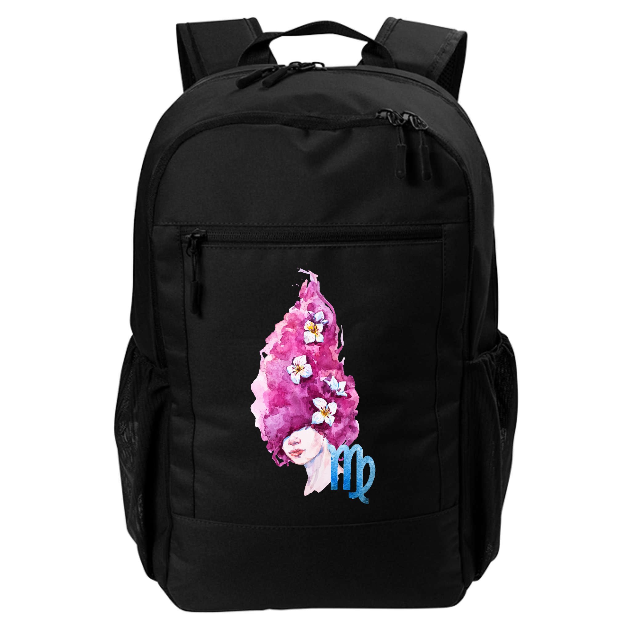 Virgo Zodiac Sign Watercolor Illustration Backpack