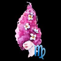 Virgo Zodiac Sign Watercolor Illustration Backpack