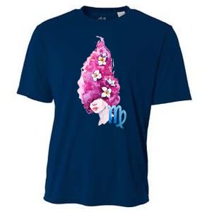 Virgo Zodiac Sign Watercolor Illustration Cooling Performance Crew T-Shirt