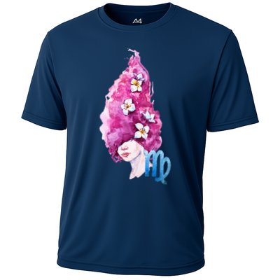 Virgo Zodiac Sign Watercolor Illustration Performance Shirt