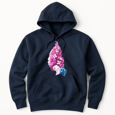Virgo Zodiac Sign Watercolor Illustration Hoodie