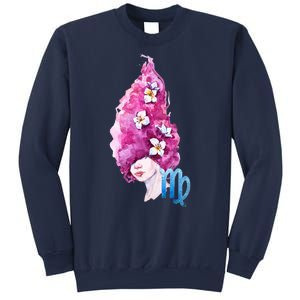 Virgo Zodiac Sign Watercolor Illustration Sweatshirt