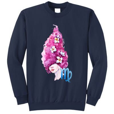Virgo Zodiac Sign Watercolor Illustration Sweatshirt