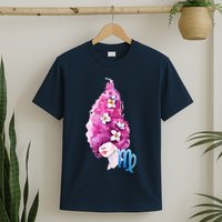 Virgo Zodiac Sign Watercolor Illustration T-Shirt