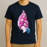 Virgo Zodiac Sign Watercolor Illustration T-Shirt
