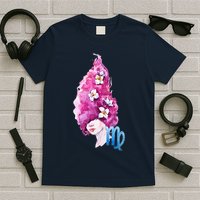 Virgo Zodiac Sign Watercolor Illustration T-Shirt