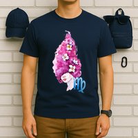 Virgo Zodiac Sign Watercolor Illustration T-Shirt