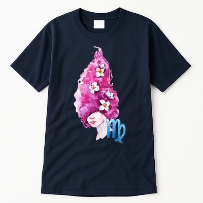 Virgo Zodiac Sign Watercolor Illustration Tall T-Shirt