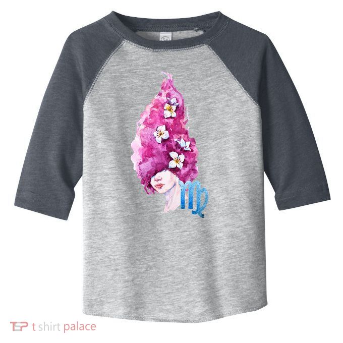 Virgo Zodiac Sign Watercolor Illustration Toddler Fine Jersey T-Shirt