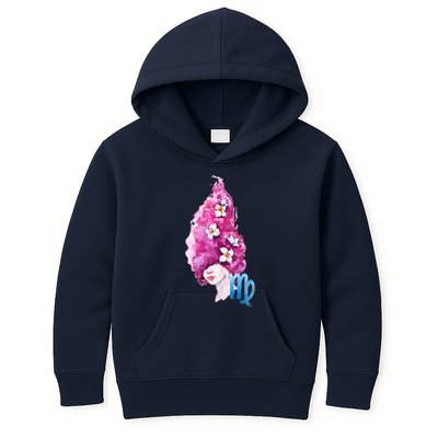 Virgo Zodiac Sign Watercolor Illustration Kids Hoodie