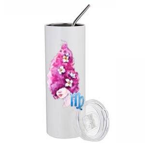 Virgo Zodiac Sign Watercolor Illustration Stainless Steel Tumbler