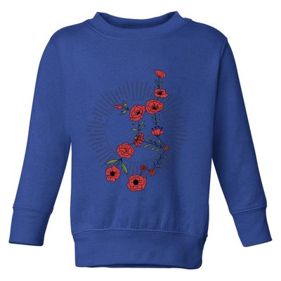 Virgo Zodiac Sign Planet Mercury Floral Stars Cute Gift Toddler Sweatshirt